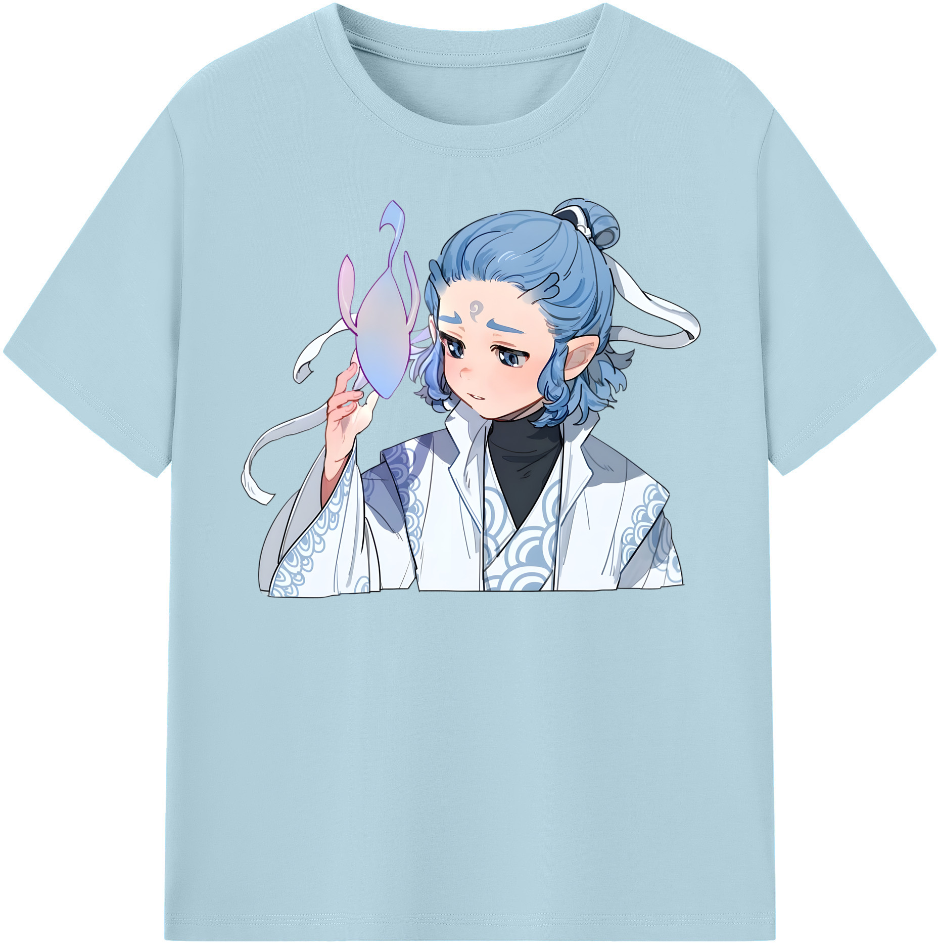 （画像用） Ne Zha 2 ナタ 魔童の大暴れ 綿100％半袖Tシャツ（フロントプリント）